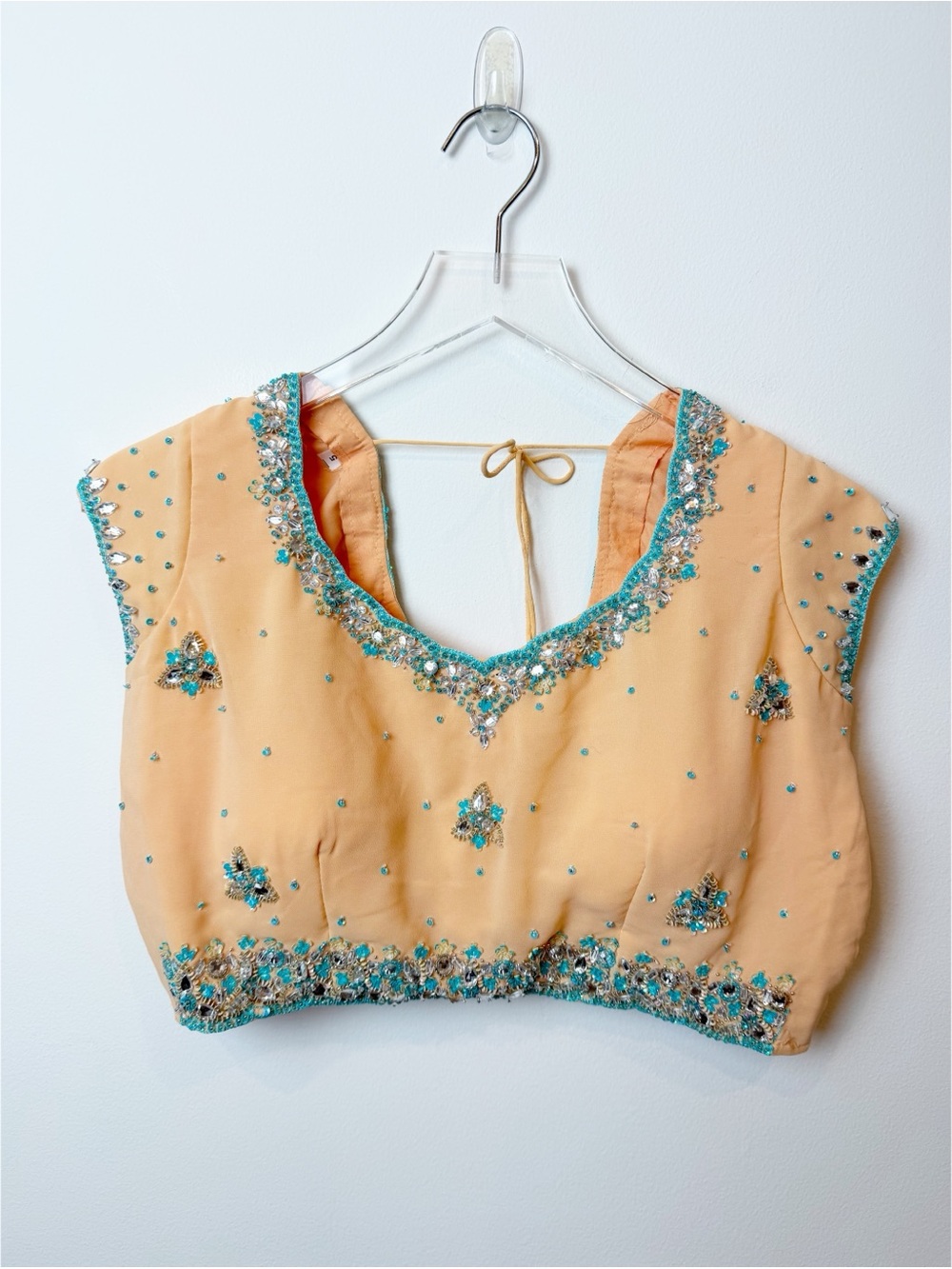 Vintage | Beautiful Saree Handmade Kashmiri Crop Top Blouse